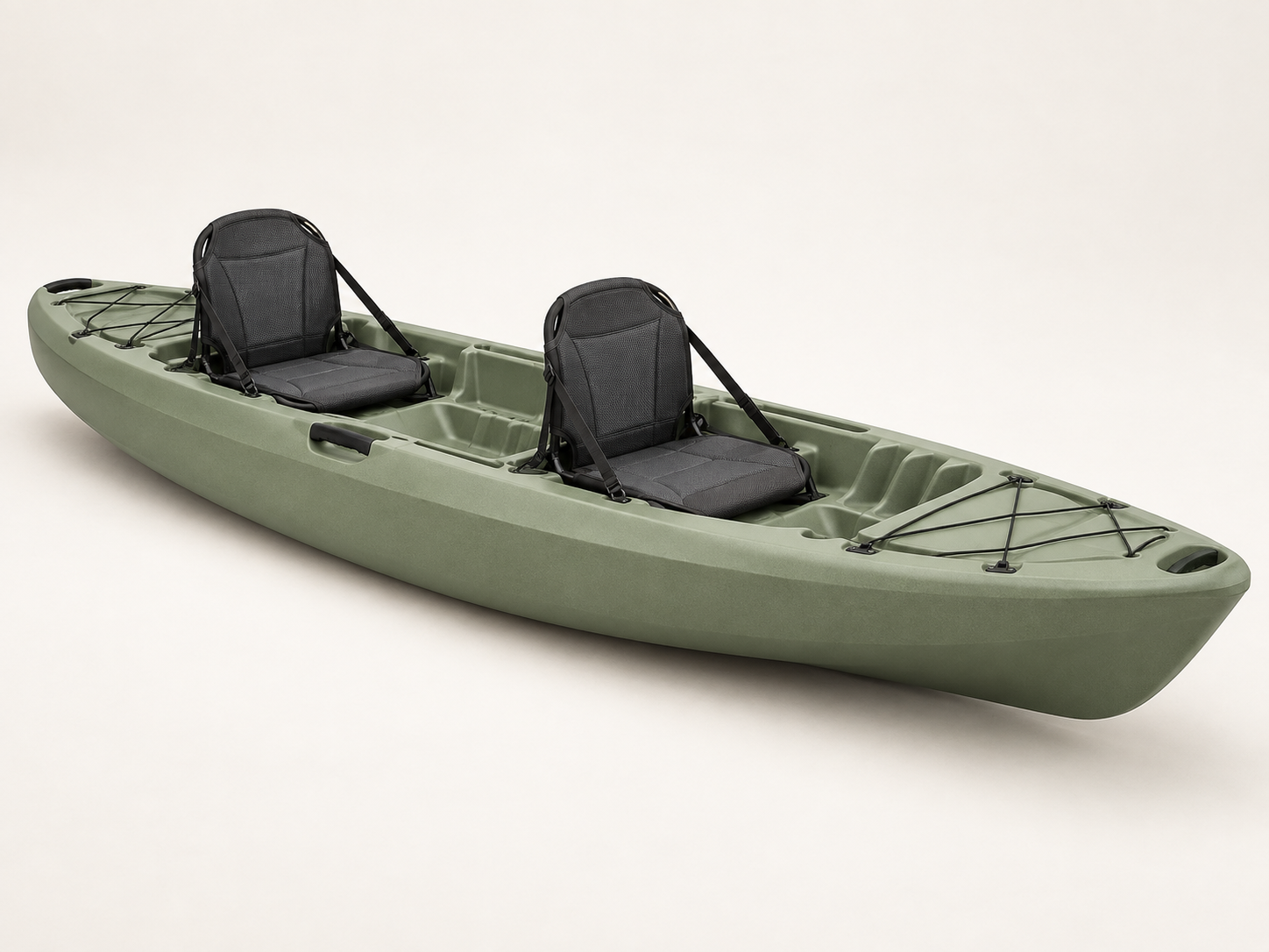 Tandem sit-on-top kayak with two seats